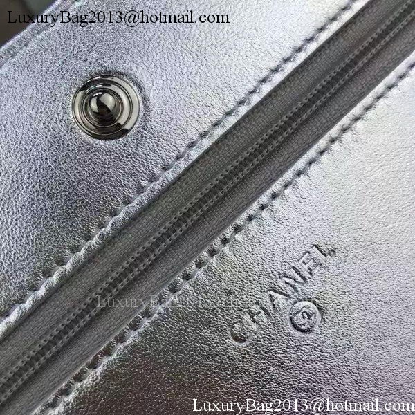 Chanel mini Flap Bag Silver Cannage Pattern A8373 Silver Chanel mini Flap Bag Silver Cannage Pattern A8373 Silver