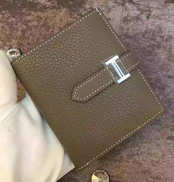 Hermes Bi-Fold Wallet Togo Leather H512 Grey