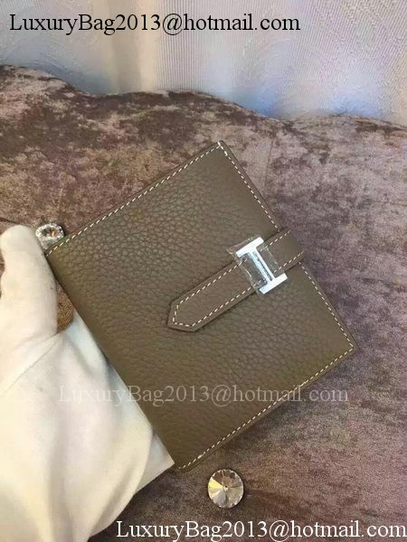 Hermes Bi-Fold Wallet Togo Leather H512 Grey Hermes Bi-Fold Wallet Togo Leather H512 Grey