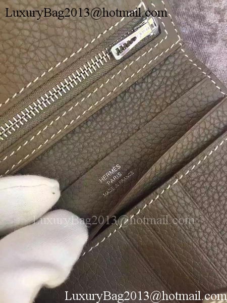 Hermes Bi-Fold Wallet Togo Leather H512 Grey Hermes Bi-Fold Wallet Togo Leather H512 Grey