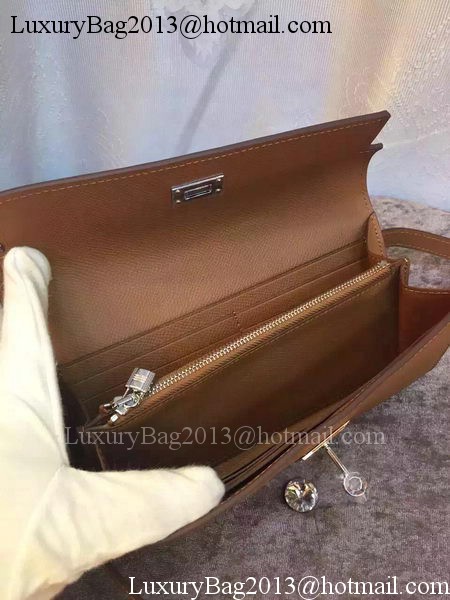 Hermes Kelly Wallet Epsom Leather H009 Brown Hermes Kelly Wallet Epsom Leather H009 Brown