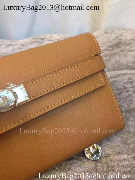 Hermes Kelly Wallet Epsom Leather H009 Brown Hermes Kelly Wallet Epsom Leather H009 Brown