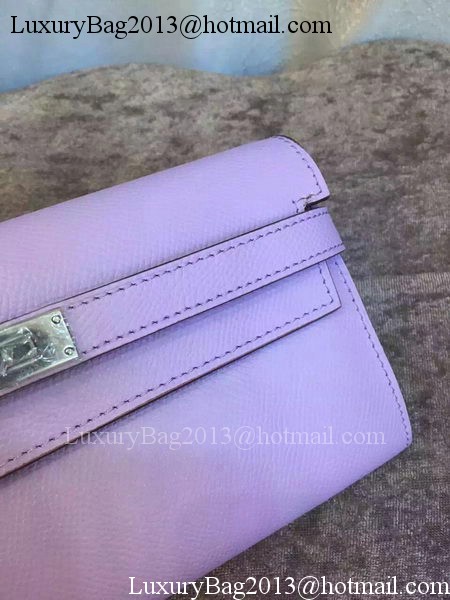 Hermes Kelly Wallet Epsom Leather H009 Lavender Hermes Kelly Wallet Epsom Leather H009 Lavender