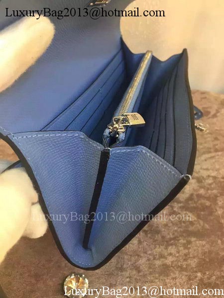 Hermes Kelly Wallet Epsom Leather H009 Light Blue Hermes Kelly Wallet Epsom Leather H009 Light Blue