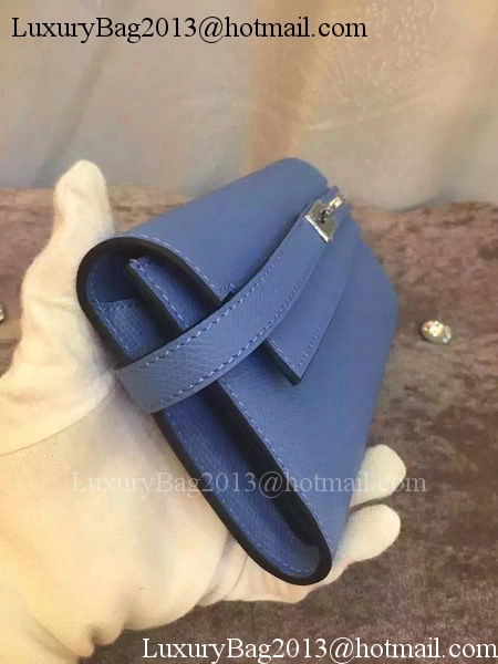Hermes Kelly Wallet Epsom Leather H009 Light Blue Hermes Kelly Wallet Epsom Leather H009 Light Blue
