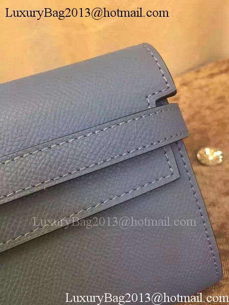 Hermes Kelly Wallet Epsom Leather H009 Light Blue Hermes Kelly Wallet Epsom Leather H009 Light Blue