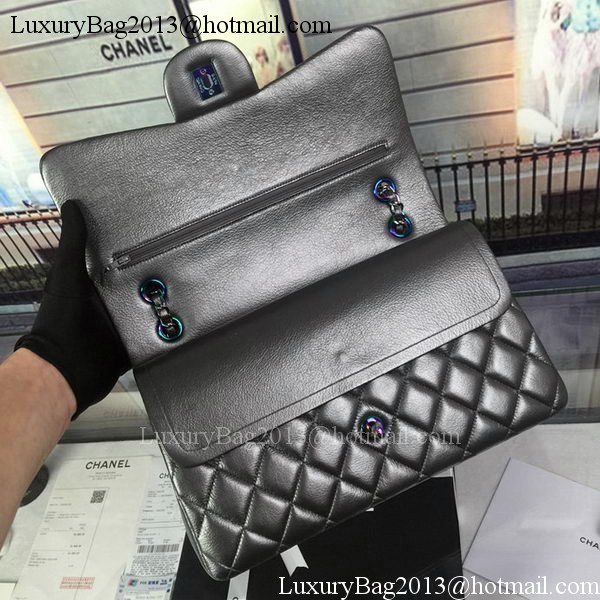 Chanel Classic Flap Bag Original Deerskin Leather A1113 Grey Chanel Classic Flap Bag Original Deerskin Leather A1113 Grey