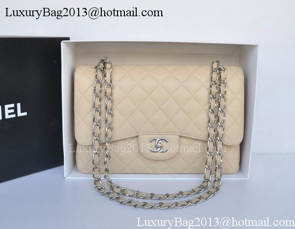Chanel Jumbo Double Flaps Bag Apricot Cannage Pattern A36097 Silver Chanel Jumbo Double Flaps Bag Apricot Cannage Pattern A36097 Silver
