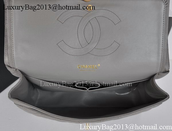Chanel Jumbo Double Flaps Bag Grey Cannage Pattern A36097 Gold Chanel Jumbo Double Flaps Bag Grey Cannage Pattern A36097 Gold
