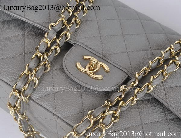 Chanel Jumbo Double Flaps Bag Grey Cannage Pattern A36097 Gold Chanel Jumbo Double Flaps Bag Grey Cannage Pattern A36097 Gold