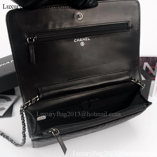 Chanel V mini Flap Bag Chevron Leather A33814V Black Chanel V mini Flap Bag Chevron Leather A33814V Black