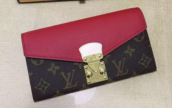 Louis Vuitton Monogram Canvas PALLAS WALLET M58413 Red