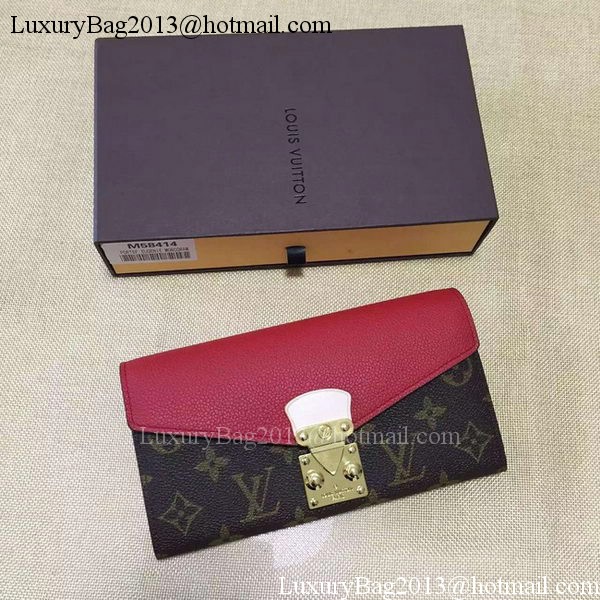 Louis Vuitton Monogram Canvas PALLAS WALLET M58413 Red Louis Vuitton Monogram Canvas PALLAS WALLET M58413 Red