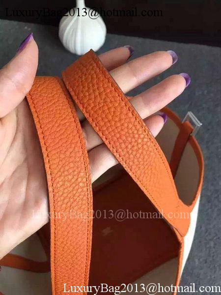 Hermes Picotin Lock 18cm Bag Canvas HPL8618T Orange Hermes Picotin Lock 18cm Bag Canvas HPL8618T Orange