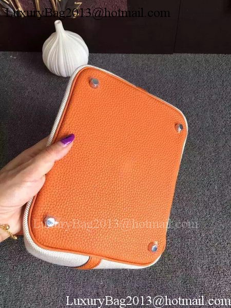 Hermes Picotin Lock 18cm Bag Canvas HPL8618T Orange Hermes Picotin Lock 18cm Bag Canvas HPL8618T Orange
