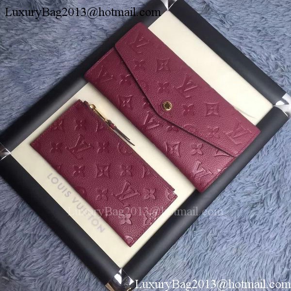 Louis Vuitton Monogram Empreinte WALLET M60565 Purple Louis Vuitton Monogram Empreinte WALLET M60565 Purple