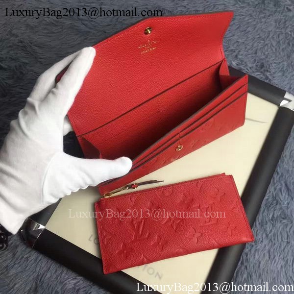 Louis Vuitton Monogram Empreinte WALLET M60565 Red Louis Vuitton Monogram Empreinte WALLET M60565 Red
