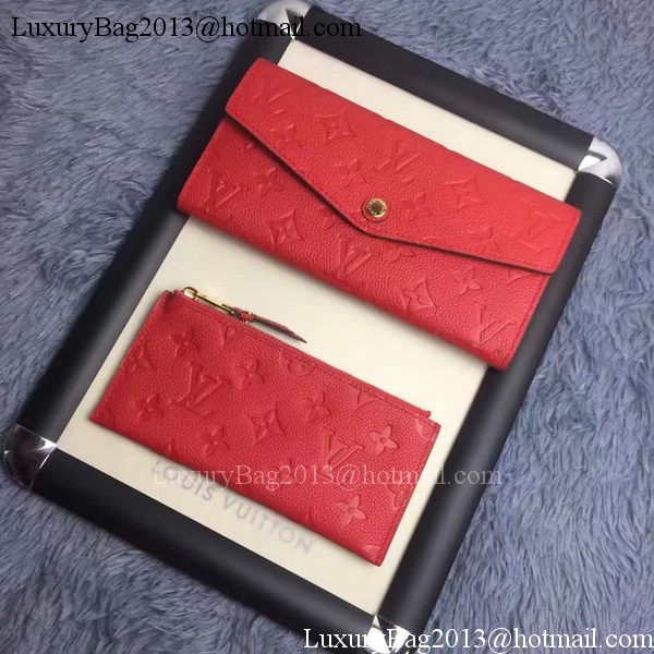 Louis Vuitton Monogram Empreinte WALLET M60565 Red Louis Vuitton Monogram Empreinte WALLET M60565 Red