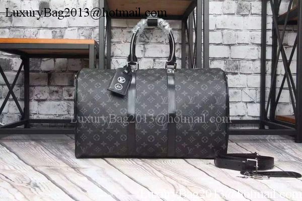 Louis Vuitton Monogram Eclipse Canvas KEEPALL 45 BANDOULIERE M40569 Louis Vuitton Monogram Eclipse Canvas KEEPALL 45 BANDOULIERE M40569
