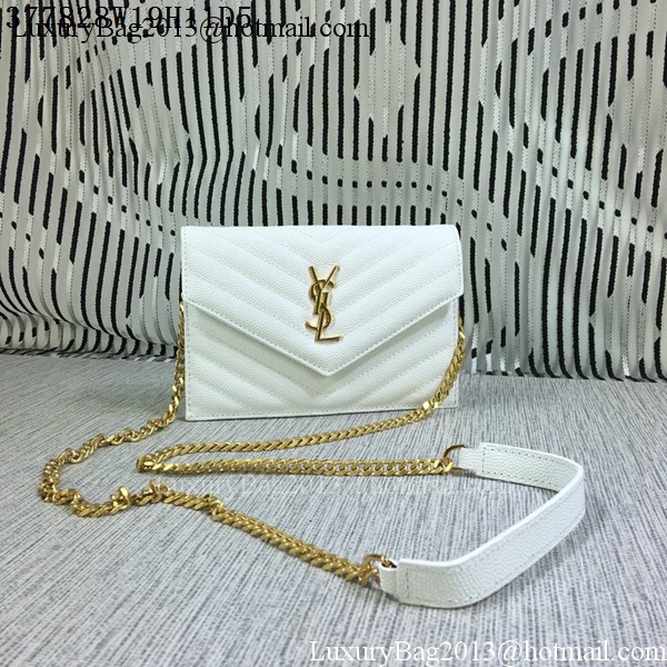 YSL Classic Monogramme Flap Bag Cannage Pattern Y377828S White YSL Classic Monogramme Flap Bag Cannage Pattern Y377828S White