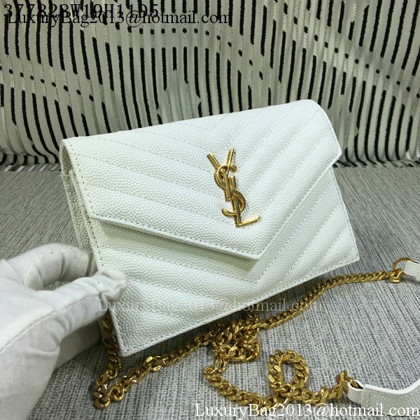YSL Classic Monogramme Flap Bag Cannage Pattern Y377828S White YSL Classic Monogramme Flap Bag Cannage Pattern Y377828S White