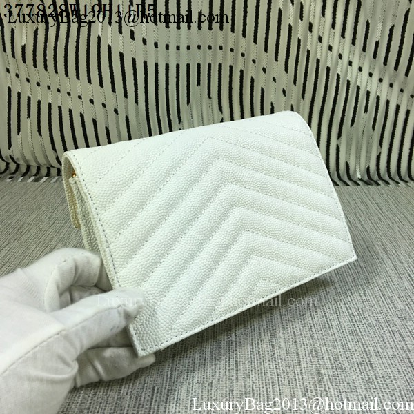 YSL Classic Monogramme Flap Bag Cannage Pattern Y377828S White YSL Classic Monogramme Flap Bag Cannage Pattern Y377828S White