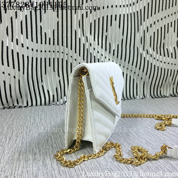 YSL Classic Monogramme Flap Bag Cannage Pattern Y377828S White YSL Classic Monogramme Flap Bag Cannage Pattern Y377828S White