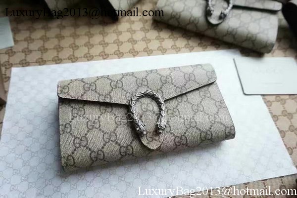 Gucci Dionysus GG Supreme Chain Wallet 404140 Grey Gucci Dionysus GG Supreme Chain Wallet 404140 Grey