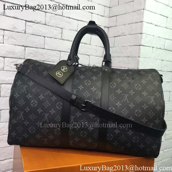 Louis Vuitton Monogram Eclipse Canvas KEEPALL 45 BANDOULIERE N40569 Louis Vuitton Monogram Eclipse Canvas KEEPALL 45 BANDOULIERE N40569