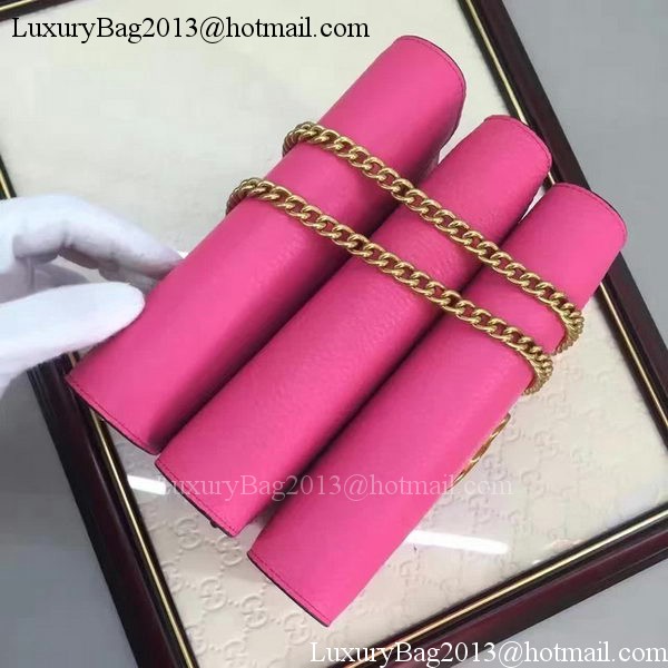 Gucci GG Marmont Leather mini Chain Bag 401232 Rose Gucci GG Marmont Leather mini Chain Bag 401232 Rose