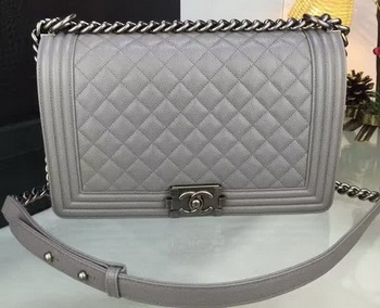 Boy Chanel Flap Bags Original Grey Cannage Pattern A67088 Silver Boy Chanel Flap Bags Original Grey Cannage Pattern A67088 Silver