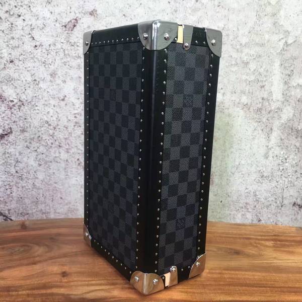 Louis Vuitton Damier Graphite Canvas Watches Box 40664 Blue Louis Vuitton Damier Graphite Canvas Watches Box 40664 Blue