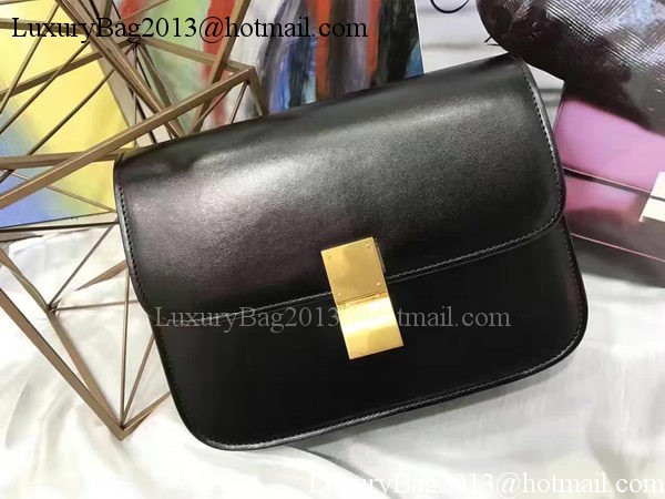 Celine Classic Box Flap Bag Smooth Leather C20447 Black Celine Classic Box Flap Bag Smooth Leather C20447 Black