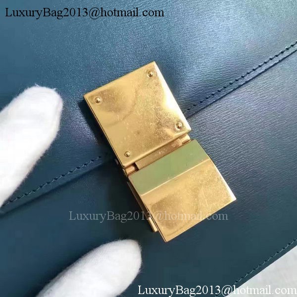 Celine Classic Box Flap Bag Smooth Leather C20447 Blue Celine Classic Box Flap Bag Smooth Leather C20447 Blue