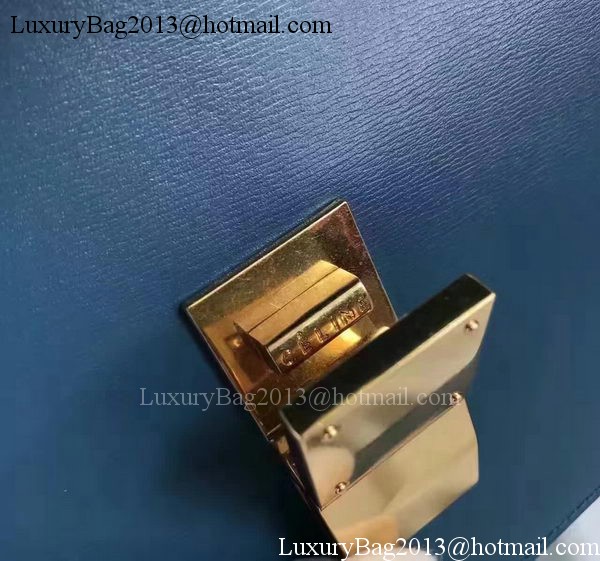 Celine Classic Box Flap Bag Smooth Leather C20447 Blue Celine Classic Box Flap Bag Smooth Leather C20447 Blue