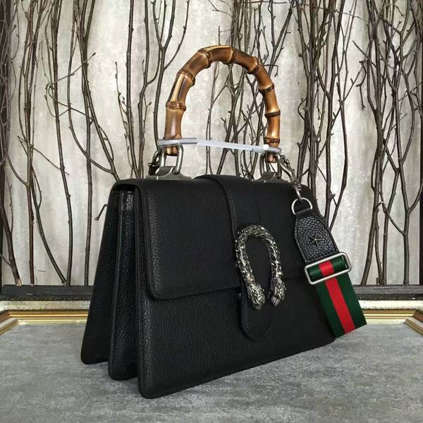 Gucci Now Bamboo Lichee Pattern Leather Top Handle Bag 448075 Black Gucci Now Bamboo Lichee Pattern Leather Top Handle Bag 448075 Black