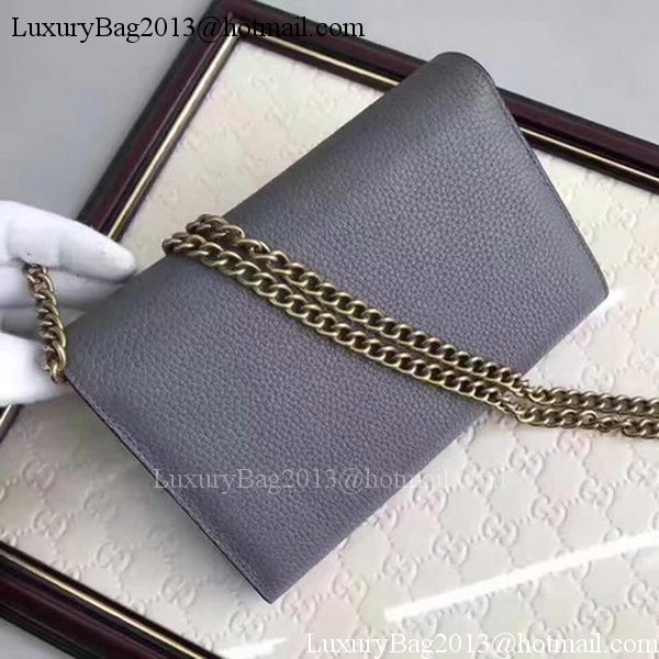 Gucci GG Marmont Leather mini Chain Bag 401232 Grey Gucci GG Marmont Leather mini Chain Bag 401232 Grey