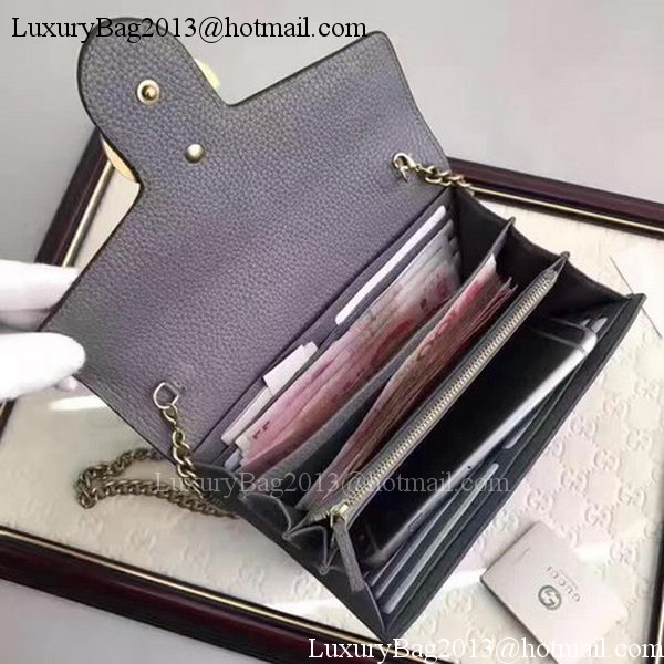 Gucci GG Marmont Leather mini Chain Bag 401232 Grey Gucci GG Marmont Leather mini Chain Bag 401232 Grey