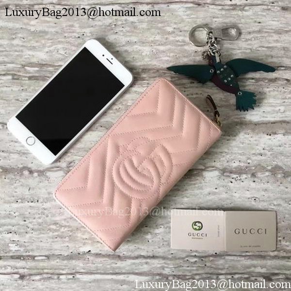 Gucci GG Marmont Zip Around Wallet 443123 Pink Gucci GG Marmont Zip Around Wallet 443123 Pink