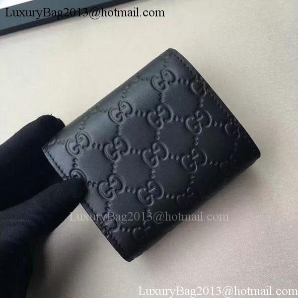 Gucci Signature Leather Padlock Wallet 453155 Black Gucci Signature Leather Padlock Wallet 453155 Black