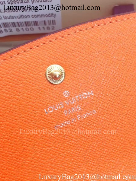 Louis Vuitton Monogram Canvas Emilie Wallet M60136 Orange Louis Vuitton Monogram Canvas Emilie Wallet M60136 Orange