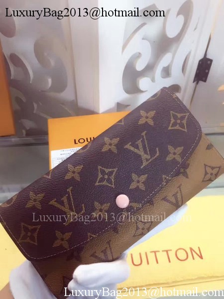 Louis Vuitton Monogram Canvas Emilie Wallet M60136 Pink Louis Vuitton Monogram Canvas Emilie Wallet M60136 Pink