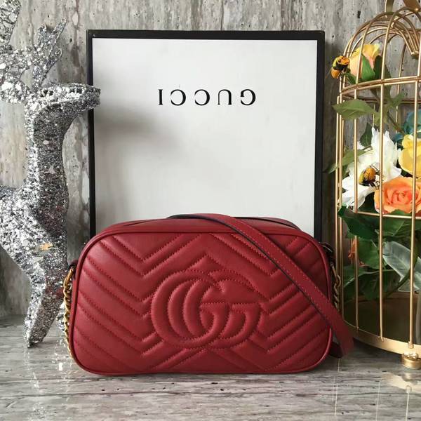 Gucci GG Marmont Matelasse Shoulder Bag 447632A Red Gucci GG Marmont Matelasse Shoulder Bag 447632A Red