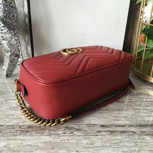Gucci GG Marmont Matelasse Shoulder Bag 447632A Red Gucci GG Marmont Matelasse Shoulder Bag 447632A Red