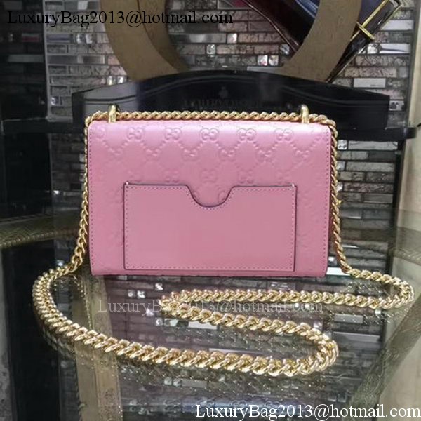 Gucci Padlock Gucci Signature Mini Shoulder Bag 409487 Pink Gucci Padlock Gucci Signature Mini Shoulder Bag 409487 Pink