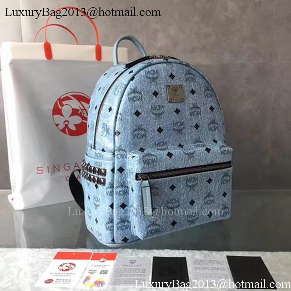 MCM Medium Top Studs Backpack MCM0039 Blue MCM Medium Top Studs Backpack MCM0039 Blue