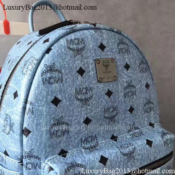 MCM Medium Top Studs Backpack MCM0039 Blue MCM Medium Top Studs Backpack MCM0039 Blue