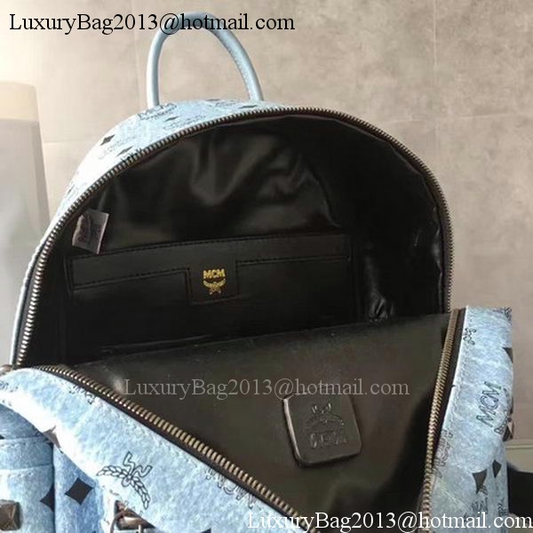 MCM Medium Top Studs Backpack MCM0039 Blue MCM Medium Top Studs Backpack MCM0039 Blue