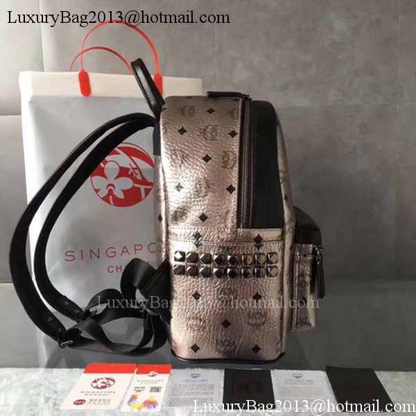 MCM Medium Top Studs Backpack MCM0039 Silver MCM Medium Top Studs Backpack MCM0039 Silver