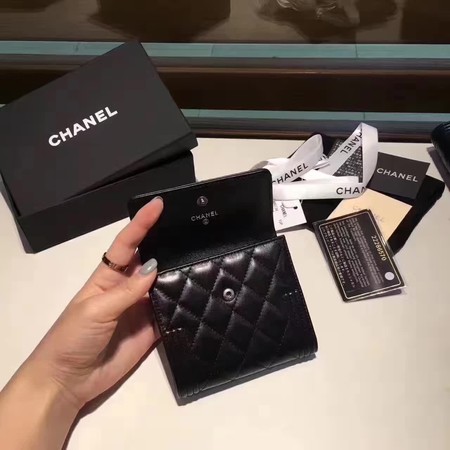 Boy Chanel Matelasse Bi-Fold Wallet Sheepskin CHA5261 Black Boy Chanel Matelasse Bi-Fold Wallet Sheepskin CHA5261 Black